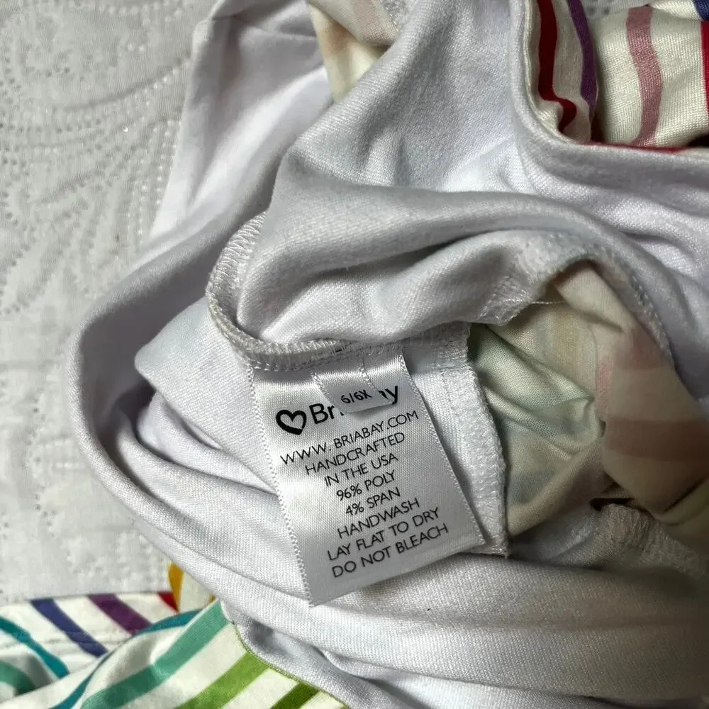 Briabay Rainbow Stripe Skater Dress Size 6